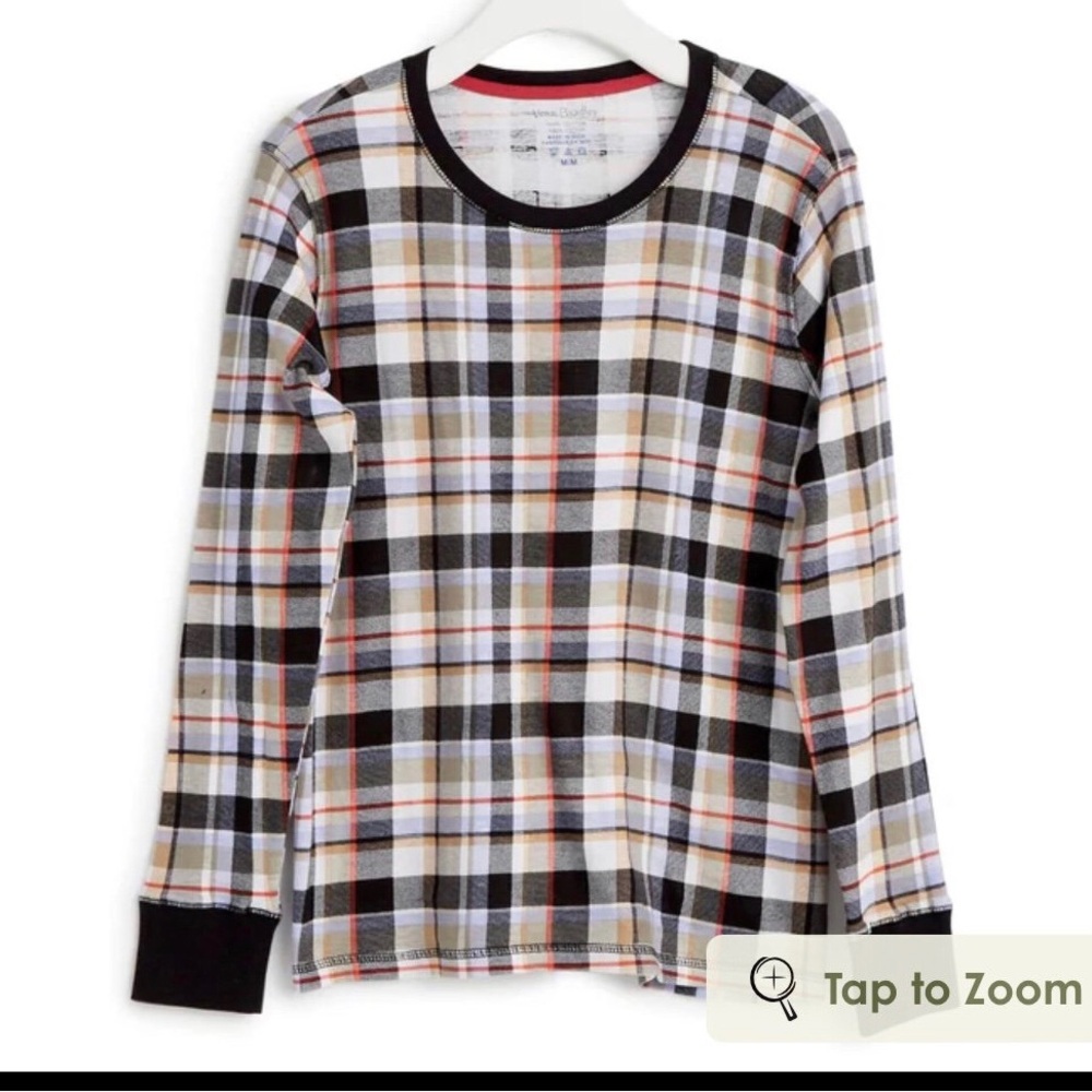 NWOT Vera Bradley Size Large Plaid Thermal Long Sleeve Shirt